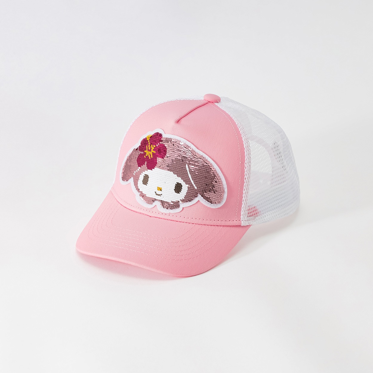 マイメロディ スパンコールキャップ キッズ 女の子(ピンク-53cm)