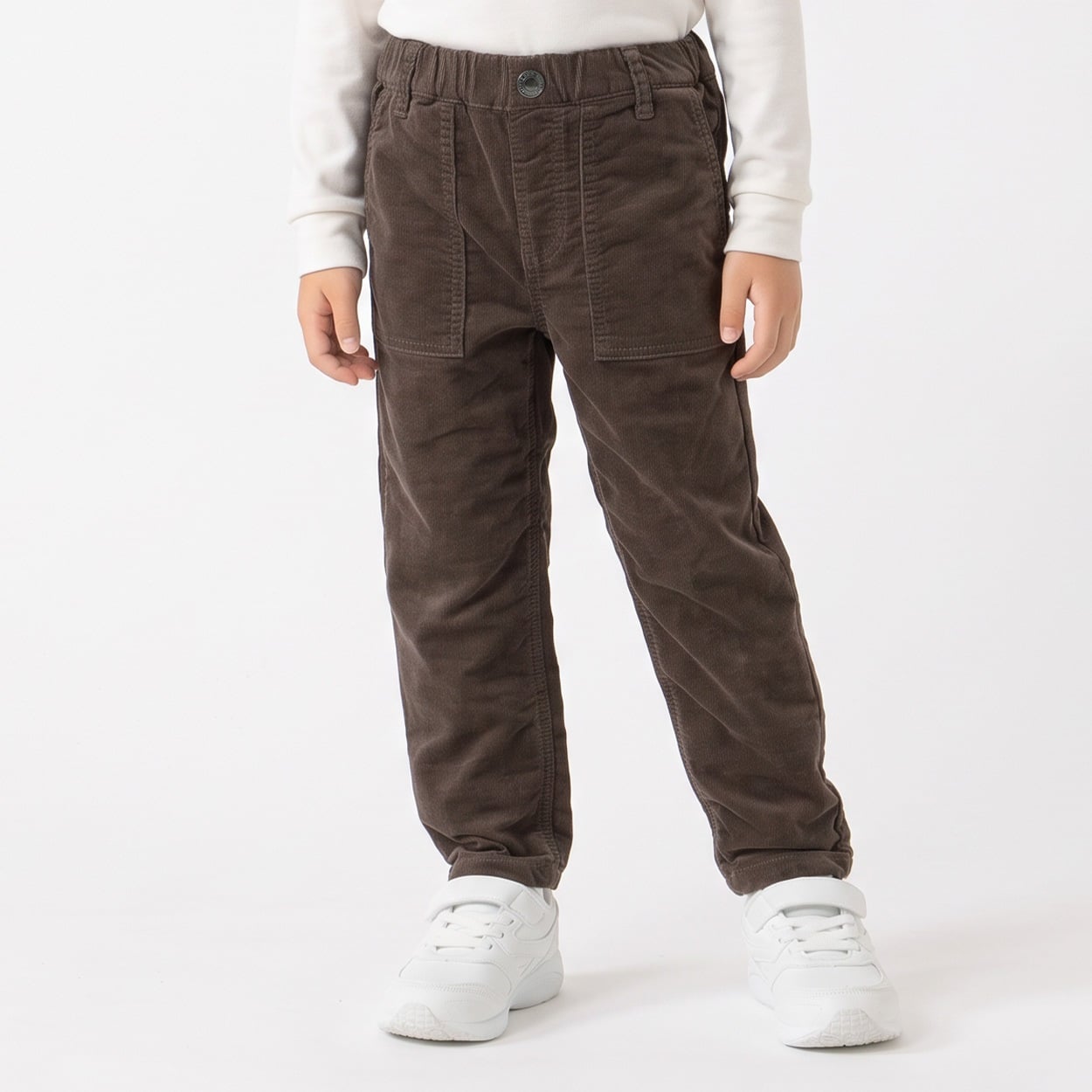 コーデュロイロングパンツ キッズ 男の子 100cm-130cm(モカ-120cm)
