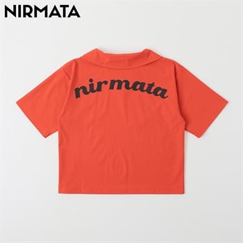 NIRMATA(ニルマータ)  スキッパーシャツ キッズ 男の子 女の子 110cm-130cm(オレンジ-110cm)