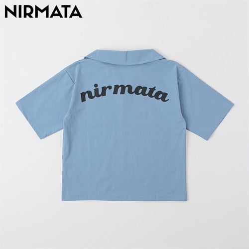 NIRMATA(ニルマータ)  スキッパーシャツ キッズ 男の子 女の子 110cm-130cm(サックス-110cm)