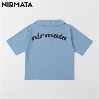 NIRMATA(ニルマータ)  スキッパーシャツ キッズ 男の子 女の子 110cm-130cm(サックス-110cm)
