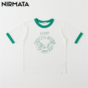 NIRMATA(ニルマータ)  リンガーTシャツ キッズ 男の子 女の子 110cm-130cm(ホワイト-110cm)