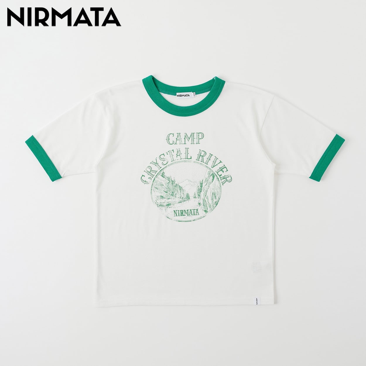 NIRMATA(ニルマータ)  リンガーTシャツ キッズ 男の子 女の子 110cm-130cm(ホワイト-120cm)