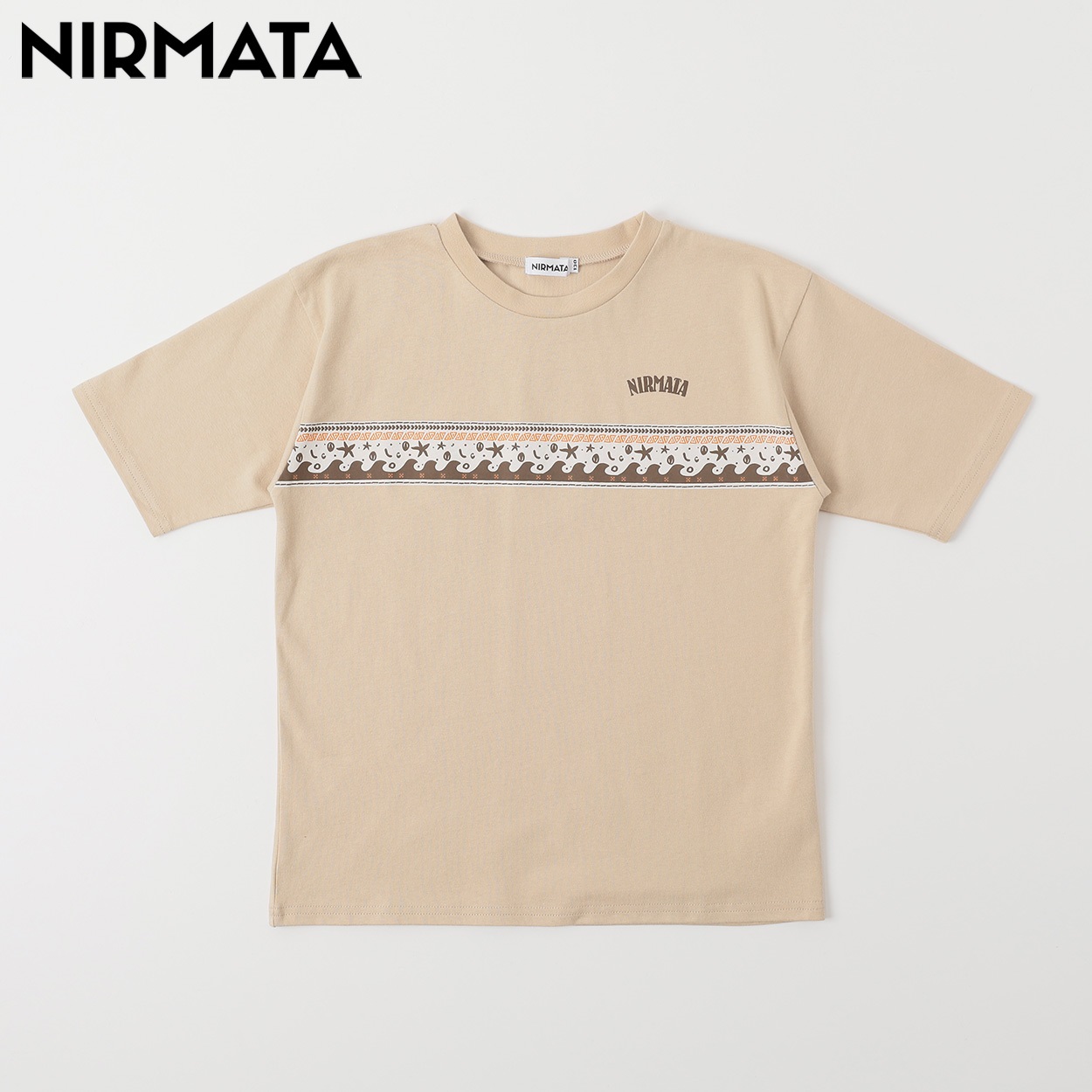 NIRMATA(ニルマータ) ピグメントTシャツ キッズ 男の子 女の子 110cm-130cm(ベージュ-120cm)