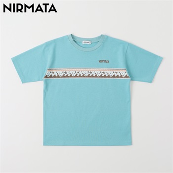 NIRMATA(ニルマータ) ピグメントTシャツ キッズ 男の子 女の子 110cm-130cm(サックス-110cm)
