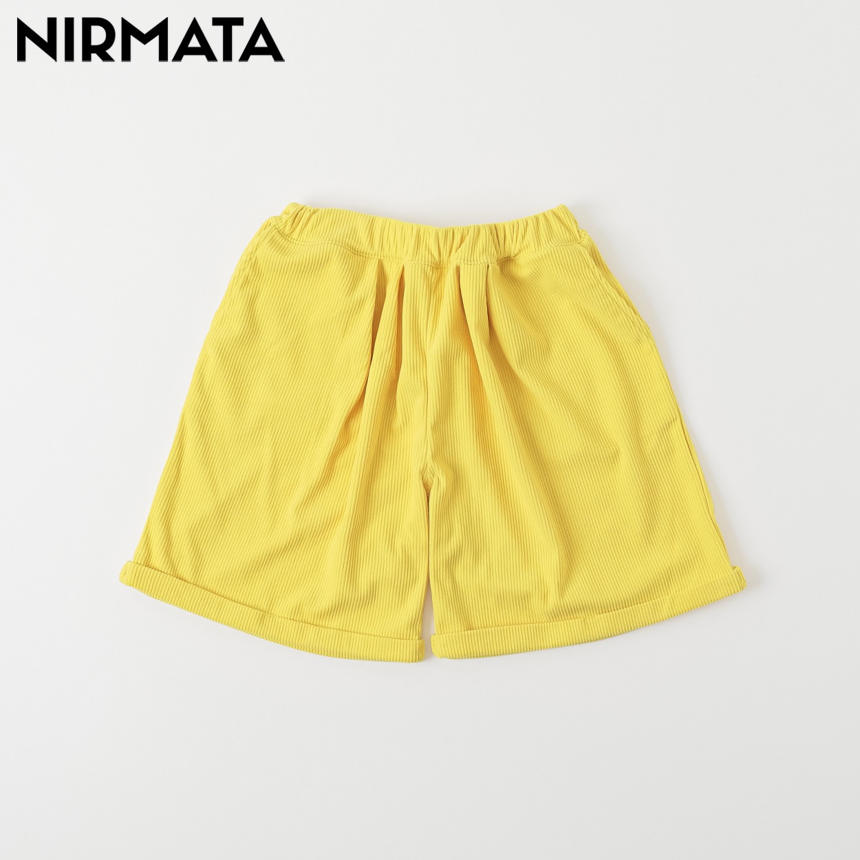 NIRMATA(ニルマータ) コーデュロイハーフパンツ キッズ 男の子 女の子 110cm-130cm(イエロー-130cm)