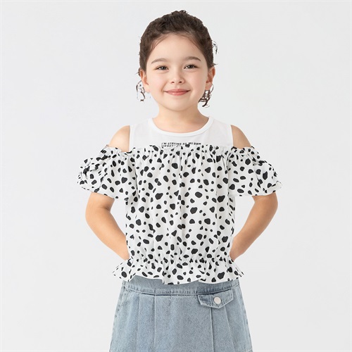 PIAMON(ピアモン) 肩開きブラウス 女の子 キッズ 110cm-130cm