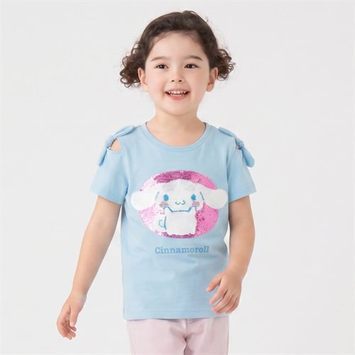 シナモロール サングラススパンコールTシャツ キッズ 女の子 110cm-130cm