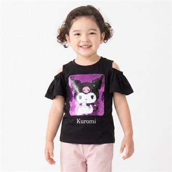 クロミ サングラススパンコールTシャツ キッズ 女の子 110cm-130cm(ブラック-110cm)