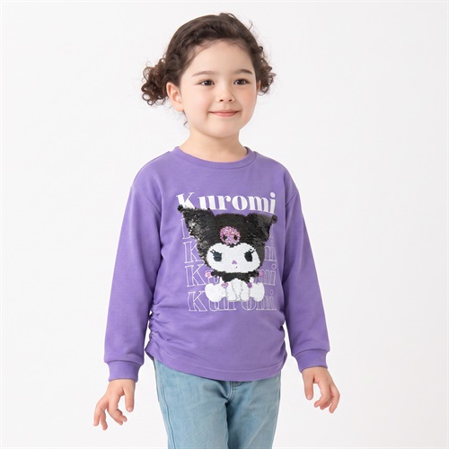 クロミ スパンコール長袖Tシャツ キッズ 女の子 110cm-130cm