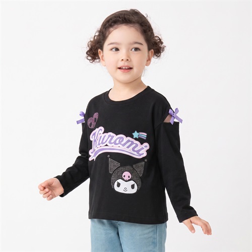 クロミ ラインストーン長袖Tシャツ キッズ 女の子 110cm-130cm