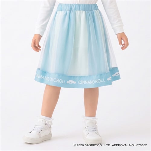 サンリオキャラクターズ×karamell KAKA 配色チュールスカート キッズ 女の子 （110～130cm）