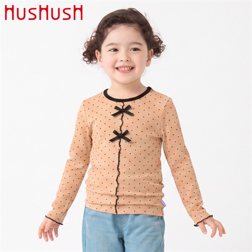 HusHusH(ハッシュアッシュ) リボン長袖Tシャツ 女の子 100cm-130cm