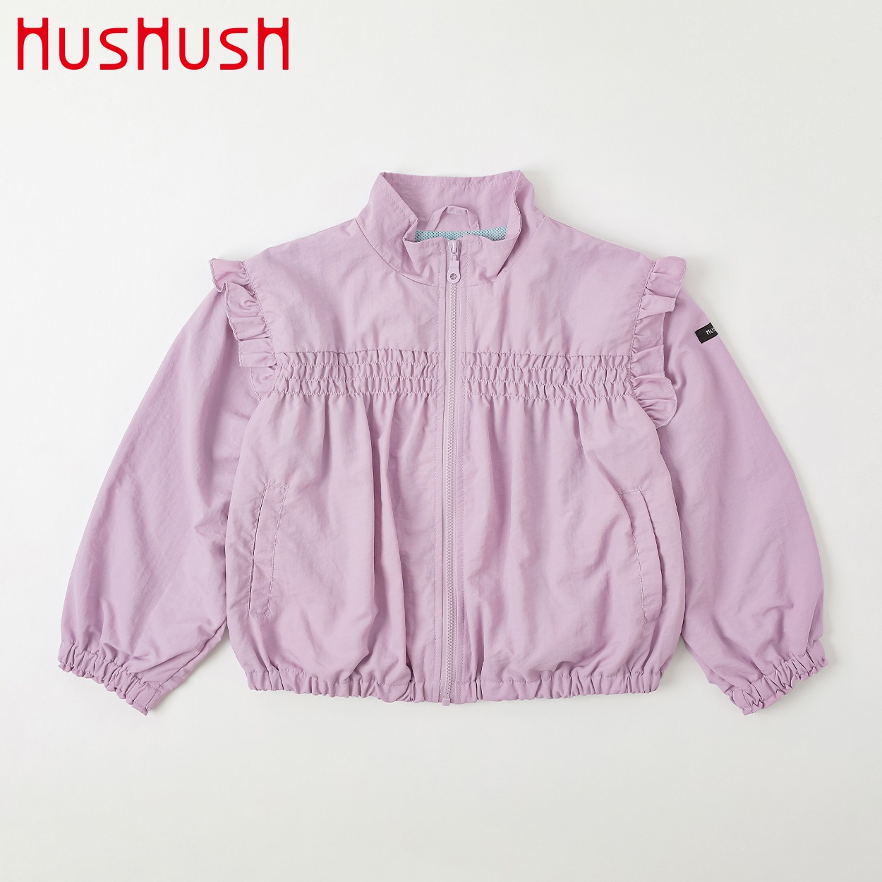 HusHusH(ハッシュアッシュ) シャーリングナイロンブルゾン 女の子 100cm-130cm(ラベンダー-100cm)