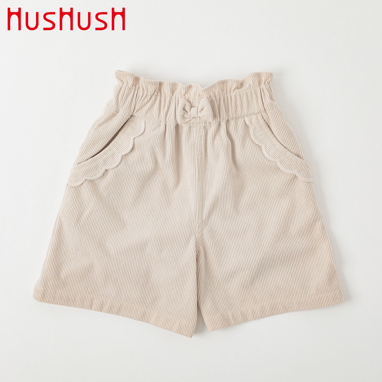 HusHusH(ハッシュアッシュ) スカラップキュロット 女の子 100cm-130cm(ベージュ-100cm)