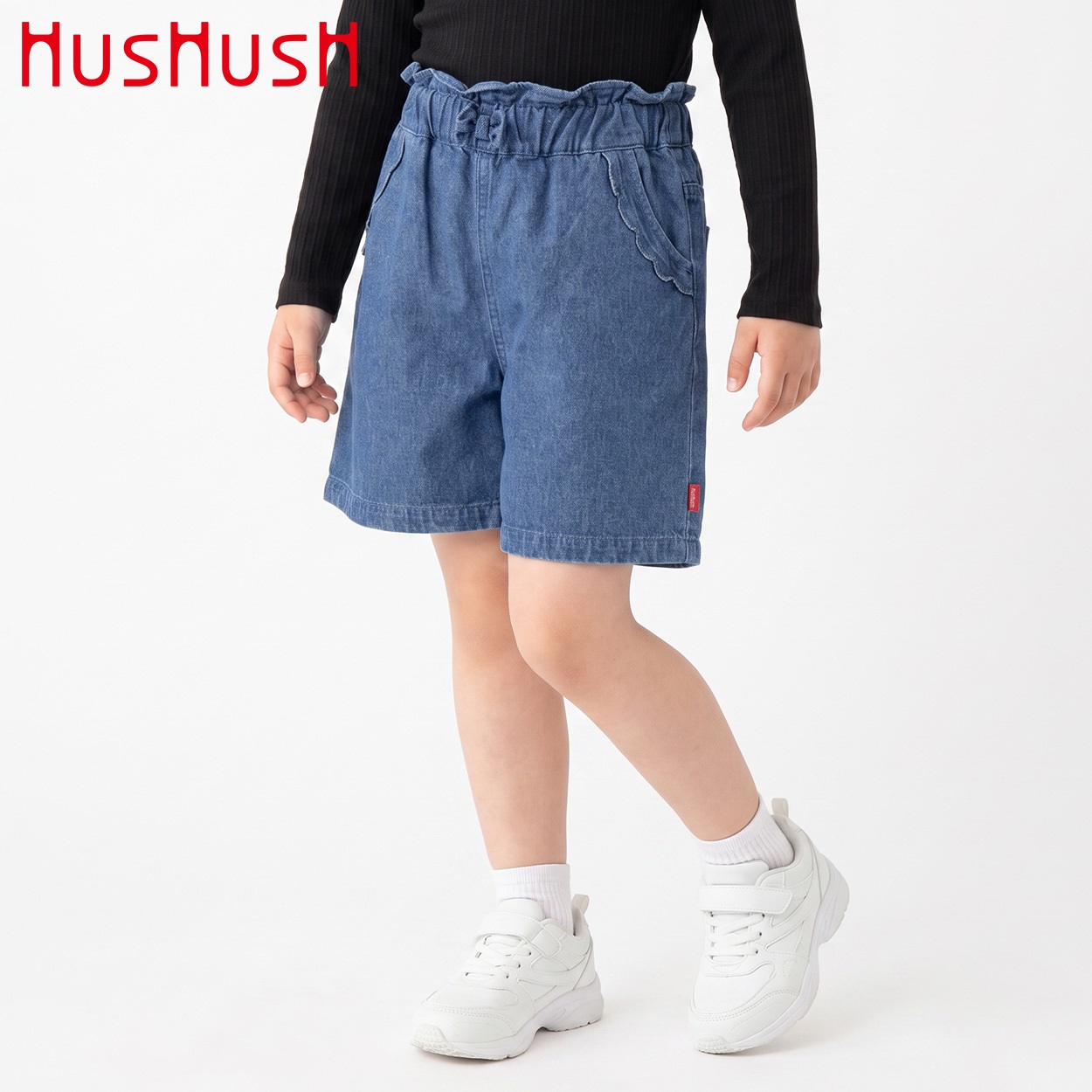 HusHusH(ハッシュアッシュ) スカラップキュロット 女の子 100cm-130cm(ブルー-100cm)