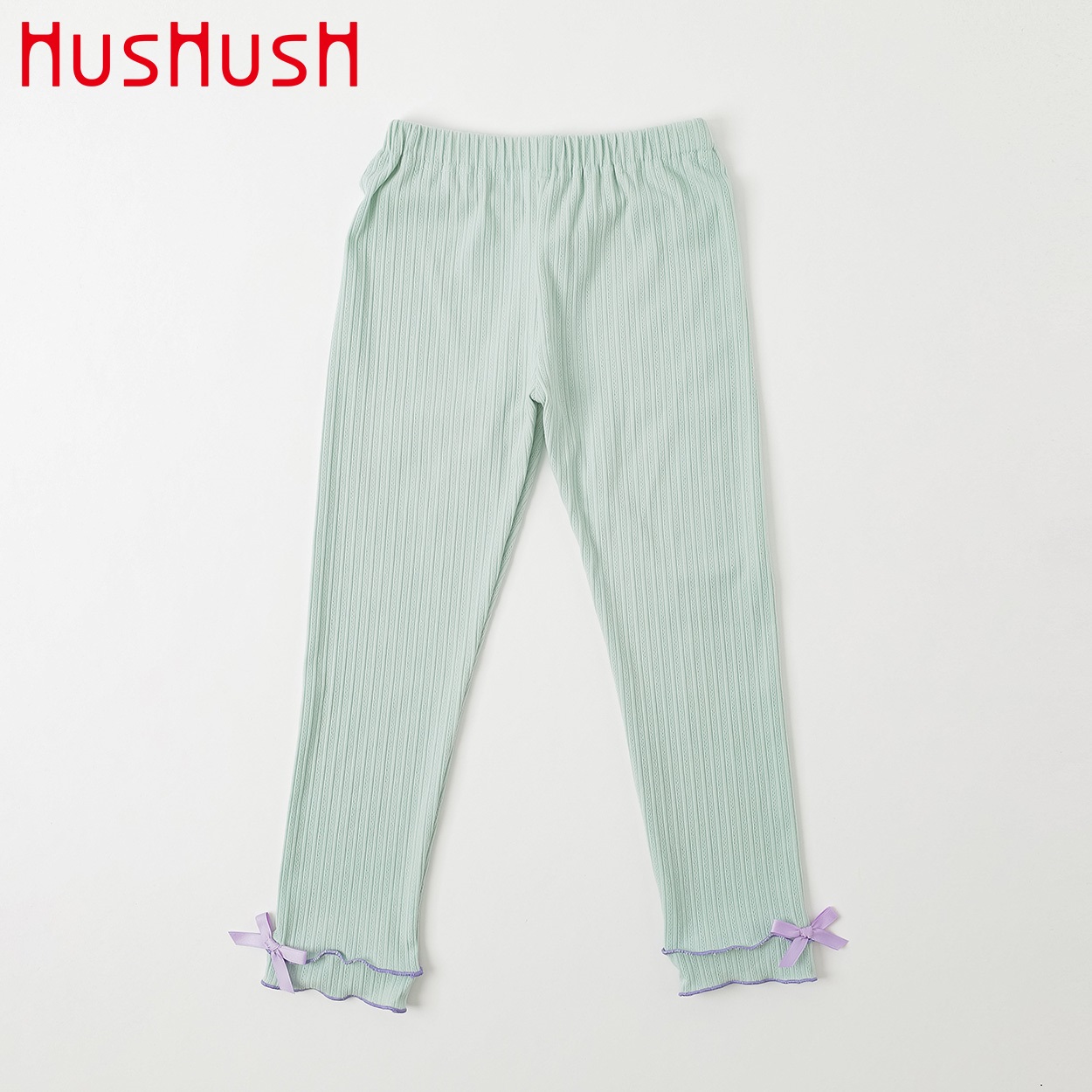HusHusH(ハッシュアッシュ) テレコメロウレギンス 女の子 100cm-130cm(サックス-100cm)