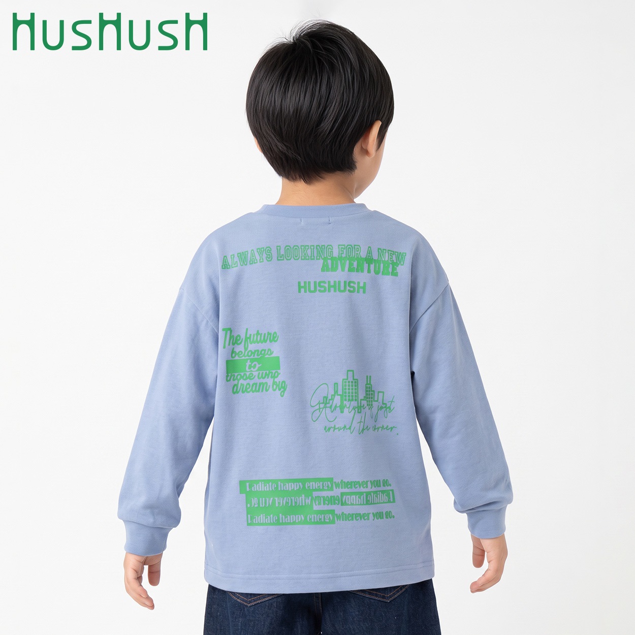 HusHusH(ハッシュアッシュ) モチーフグラフィックTシャツ 男の子 100cm-130cm(サックス-110cm)