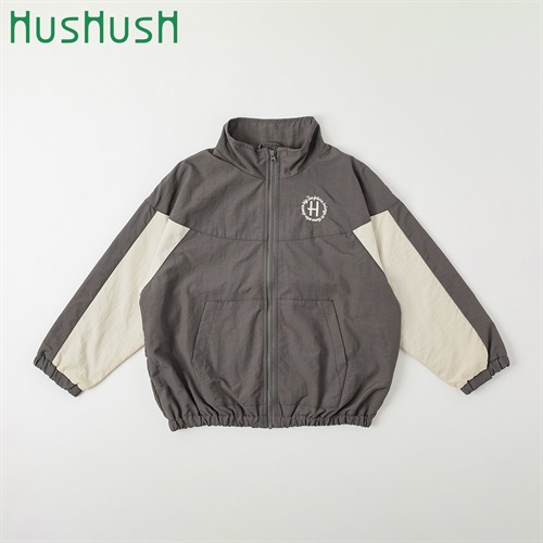 HusHusH(ハッシュアッシュ) 配色ナイロンブルゾン 男の子 100cm-130cm(チャコールグレー-100cm)