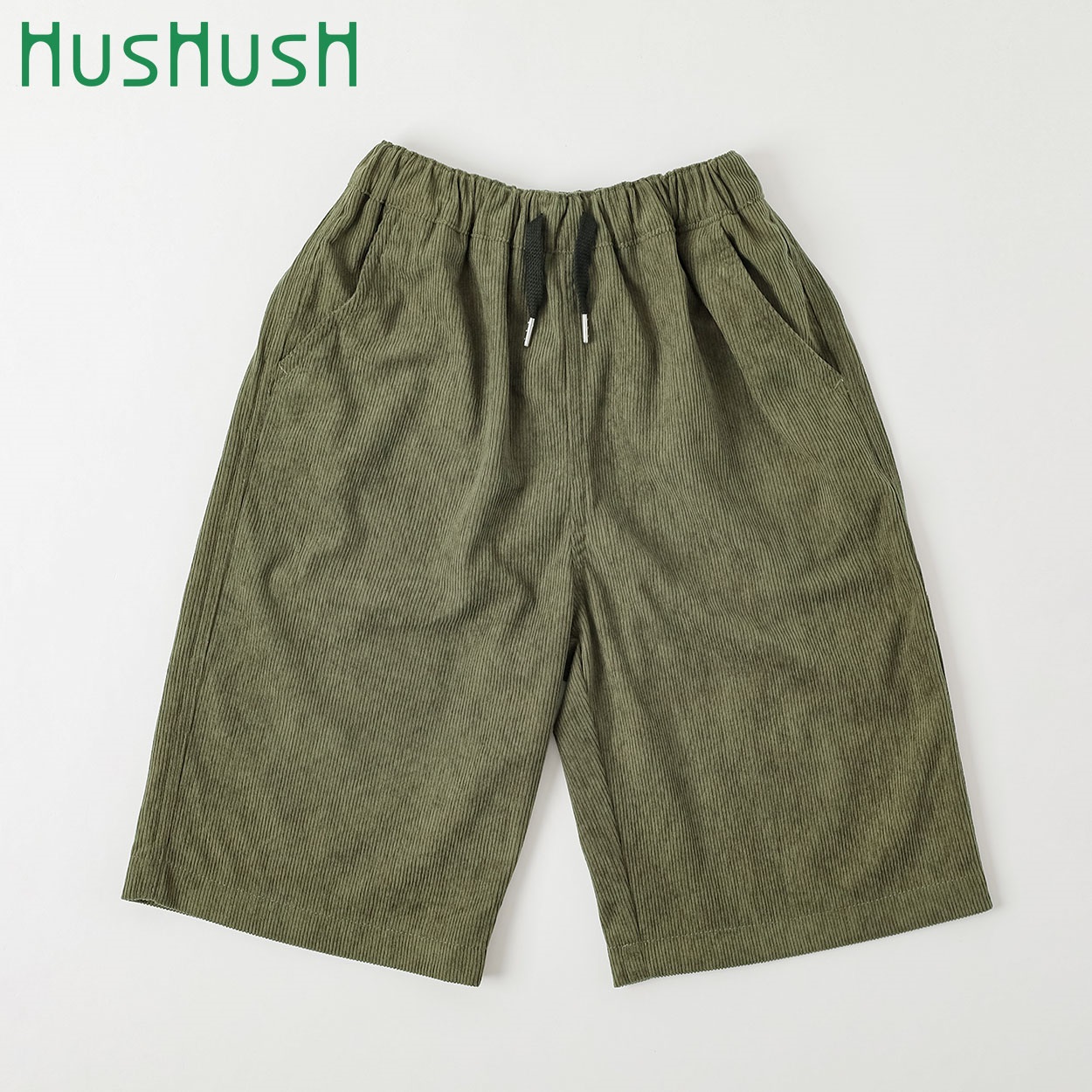 HusHusH(ハッシュアッシュ) コーデュロイワイドパンツ 男の子 100cm-130cm(カーキ-120cm)