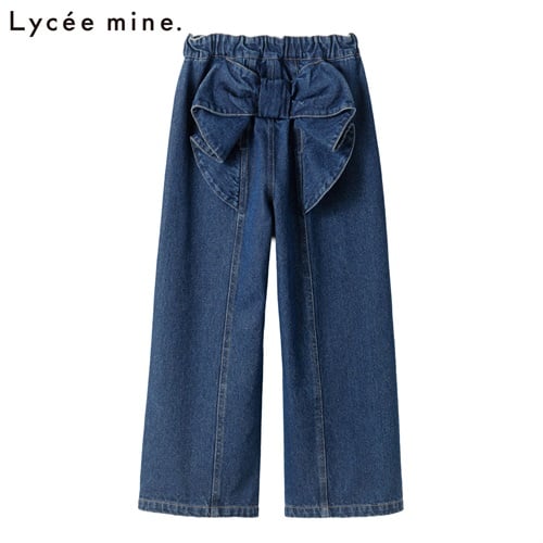 Lycee mine.(リセマイン) バックリボンワイドパンツ キッズ 女の子 110cm-130cm(ネイビー-110cm)