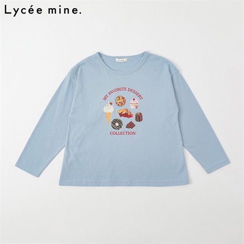 Lycee mine.(リセマイン) アソートAライン長袖Tシャツ キッズ 女の子 110cm-130cm(サックス-110cm)