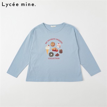 Lycee mine.(リセマイン) アソートAライン長袖Tシャツ キッズ 女の子 110cm-130cm(サックス-110cm)