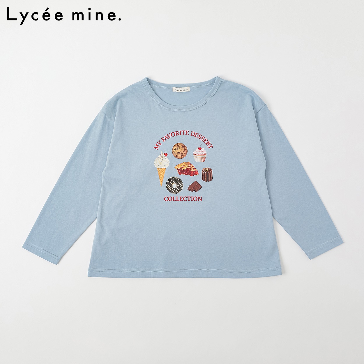 Lycee mine.(リセマイン) アソートAライン長袖Tシャツ キッズ 女の子 110cm-130cm(サックス-130cm)