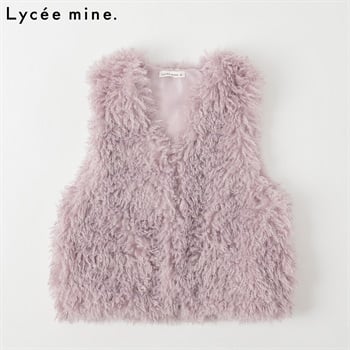 Lycee mine.(リセマイン) ファーベスト キッズ 女の子 120cm-130cm(チャコールグレー-120cm)