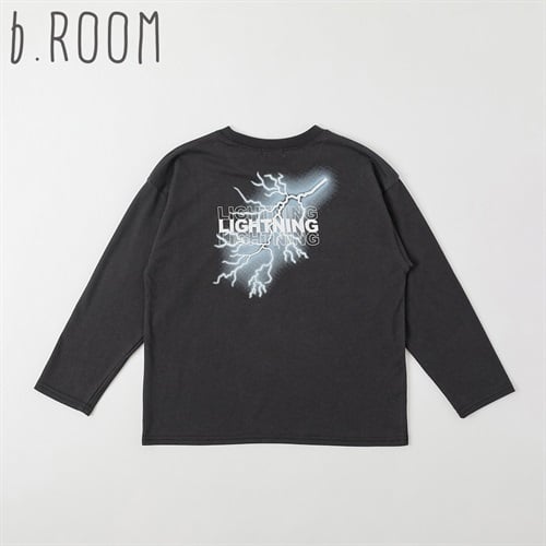 b.ROOM バッグプリントTシャツ キッズ 男の子 110cm-130cm(ブラック-110cm)