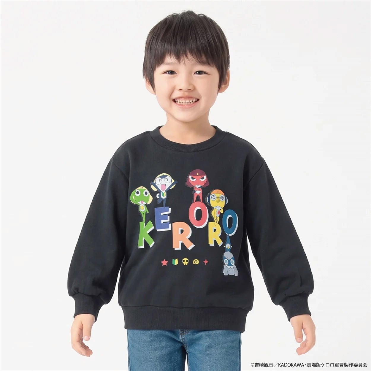 ケロロ軍曹 プリントトレーナー キッズ 男の子 （110～130cm）(オフホワイト-130cm)