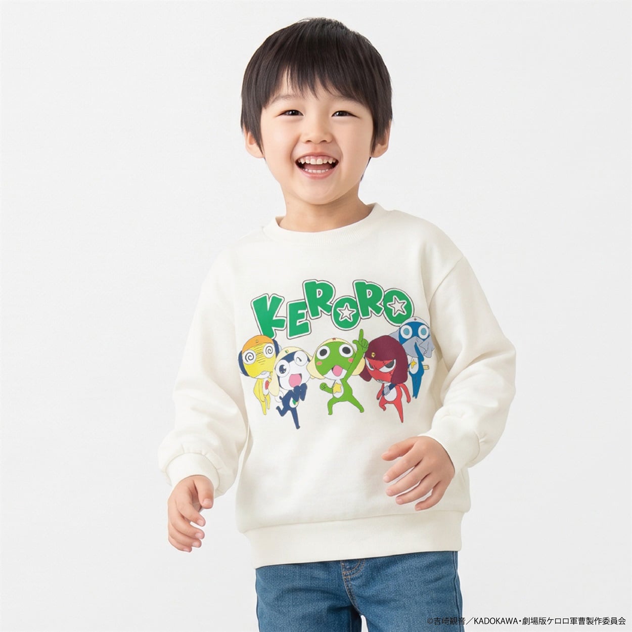 ケロロ軍曹 キャラトレーナー キッズ 男の子 （110～130cm）(オフホワイト-110cm)