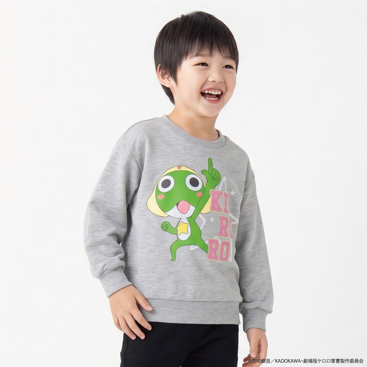 ケロロ軍曹 トレーナー キッズ 男の子 （110～130cm）(グレー-130cm)