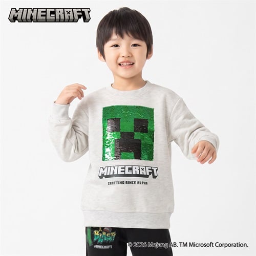マインクラフト スパンコールトレーナー キッズ 男の子 （110～130cm）