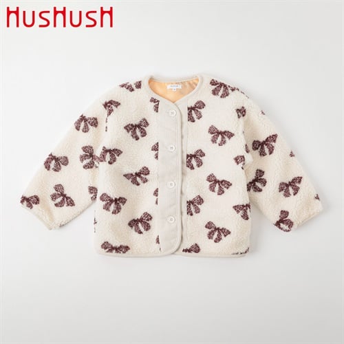 HusHusH(ハッシュアッシュ) ボアジャガードジャケット キッズ 女の子 100cm-130cm