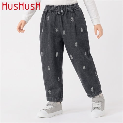 HusHusH(ハッシュアッシュ) ダモンヌ抜染デニムパンツ キッズ 女の子 100cm-130cm