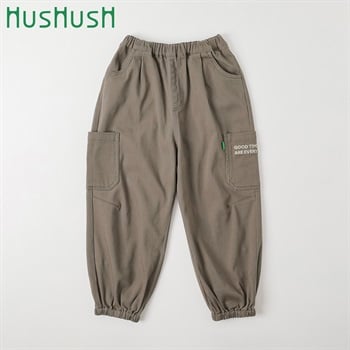 HusHusH(ハッシュアッシュ) カーゴジョガー キッズ 男の子 100cm-130cm(ブラウン-100cm)