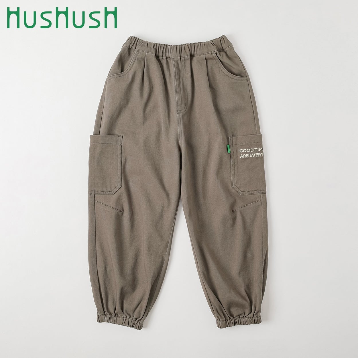 HusHusH(ハッシュアッシュ) カーゴジョガー キッズ 男の子 100cm-130cm(ブラウン-110cm)
