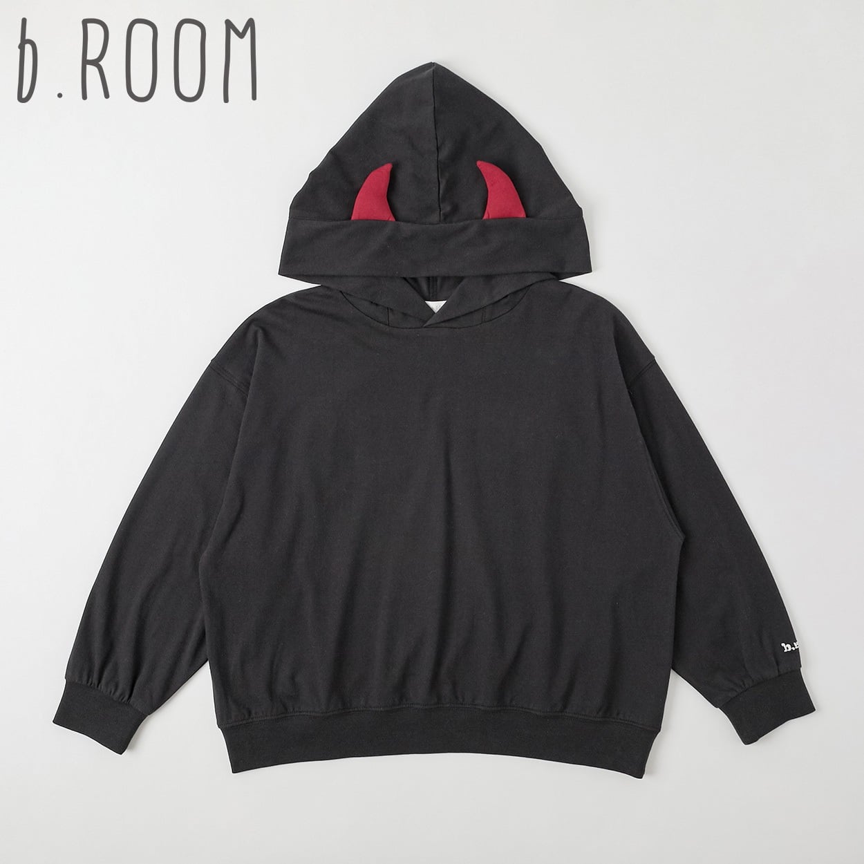 b.ROOM ドラゴン・デビルパーカー キッズ 男の子 120～130cm(ブラック-130cm)