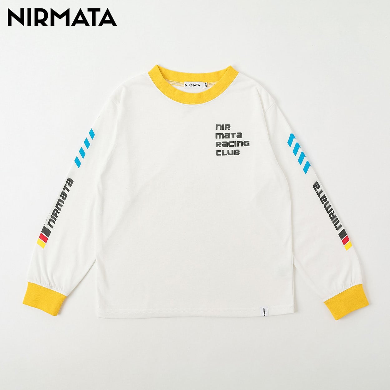 NIRMATA(ニルマータ) リンガーロングTシャツ キッズ 男の子 女の子 110cm-130cm(ホワイト-120cm)