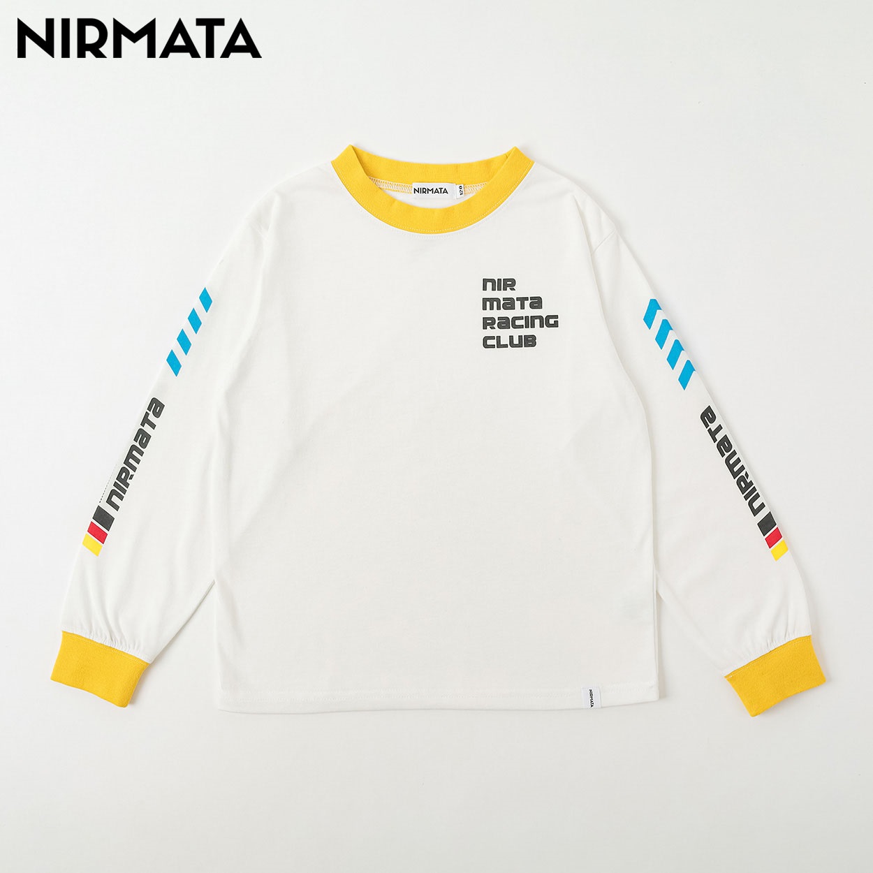NIRMATA(ニルマータ) リンガーロングTシャツ キッズ 男の子 女の子 110cm-130cm(ホワイト-130cm)