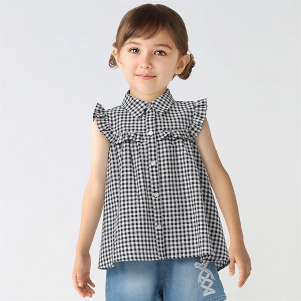 新品　SOOR PLOOM ギンガムブラウス　4Y/104cm PIAMON(ピアモン) ギンガムブラウス 女の子 キッズ 110cm-130cm
