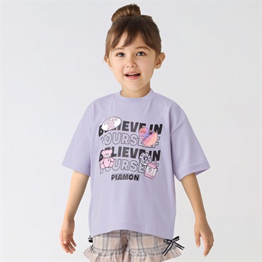 PIAMON(ピアモン) 半袖ＰＶＣＴシャツ 女の子 キッズ 110cm-130cm(ラベンダー-130cm)