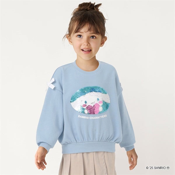 シナモロール・ハローキティスパンコールトレーナー 女の子 キッズ