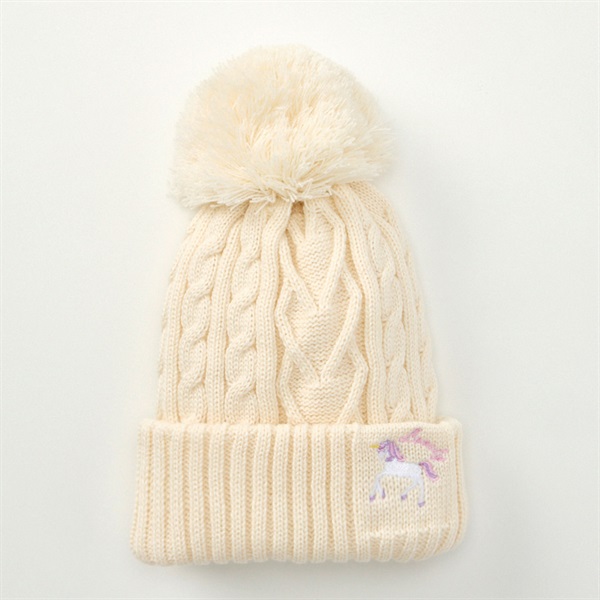 karamell KAKA ぼん天ニット帽 女の子 キッズ 53cm | イオンスタイル