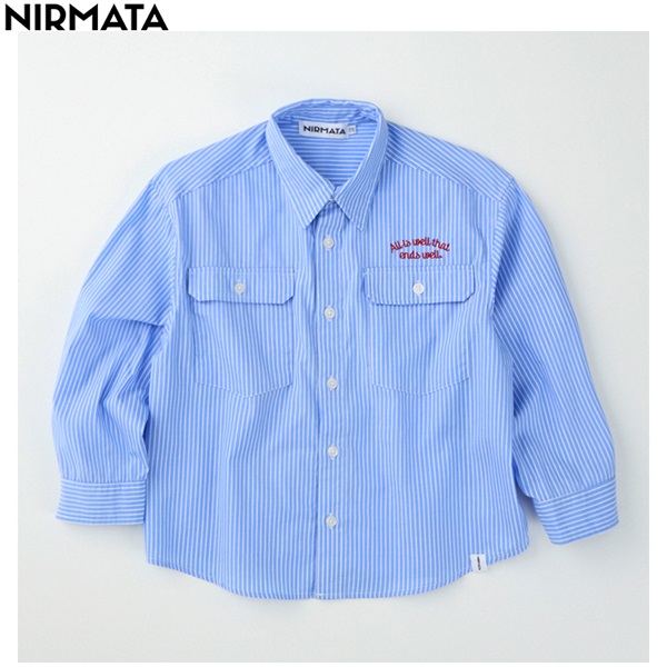 apolina 5-7y 24AW マスタードカラー 刺繍入り キッズ長袖シャツ apolina 5-7y 24AW マスタードカラー 刺繍入り キッズ長袖シャツ