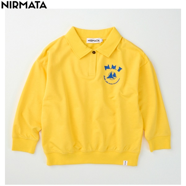 NIRMATA(ニルマータ) 長袖ラガーシャツ 男の子 女の子 キッズ 110cm-130cm(イエロー-130cm)