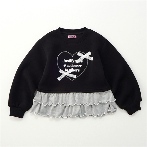 PIAMON(ピアモン) 裾フリルトレーナー 女の子 キッズ 110cm-130cm