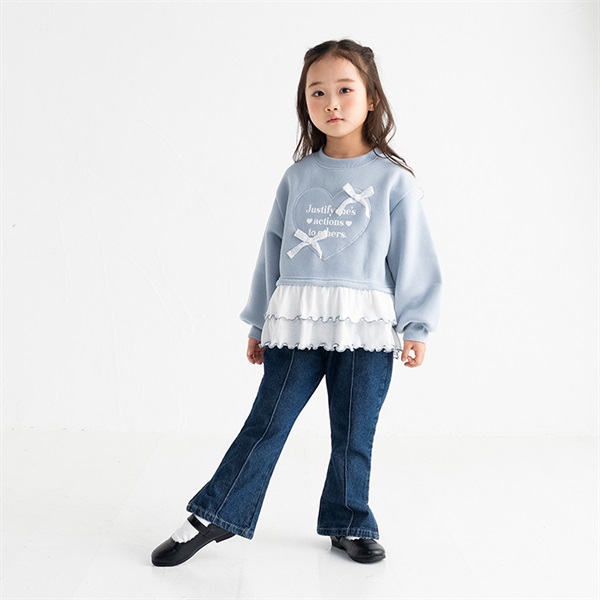 PIAMON(ピアモン) 裾フリルトレーナー 女の子 キッズ 110cm-130cm