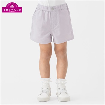 ツイル キュロットパンツ 女の子 トップバリュ キッズ 100cm-130cm(ラベンダー-100cm)